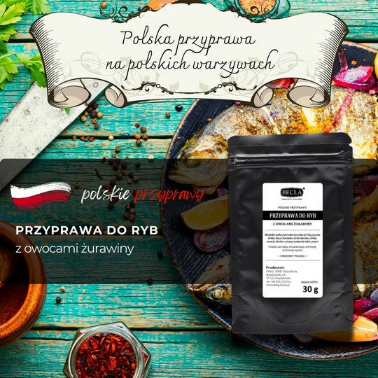 Przyprawa do ryb z owocami żurawiny 30g