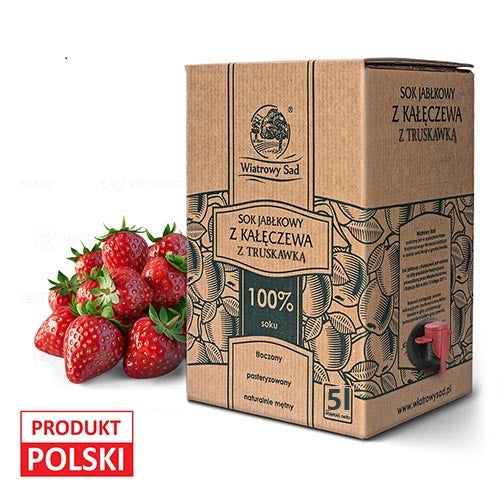 Sok jabłkowy z truskawką 5l