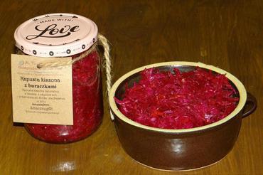 Kapusta biała kiszona z buraczkami 500 g