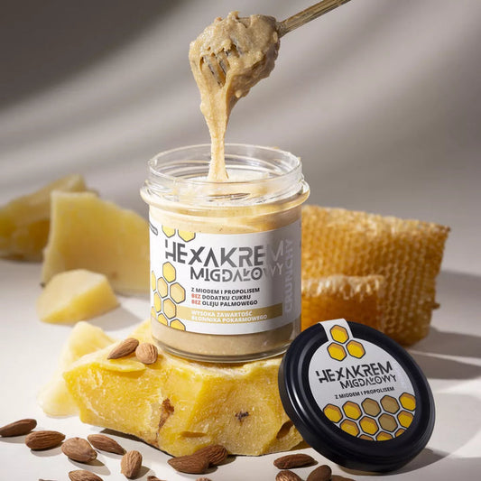 HEXAKREM CRUNCHY migdałowy z miodem i propolisem 320g